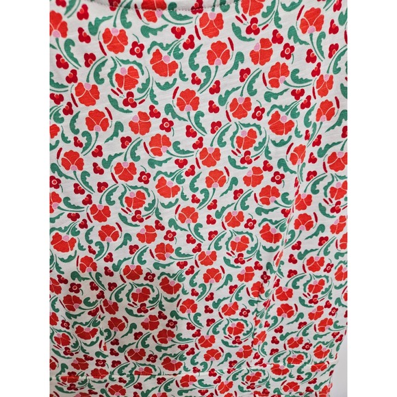 Boden Red Floral Cotton Jersey Sheath Dress with Pockets J0849 Womens 4R - Picture 5 of 6